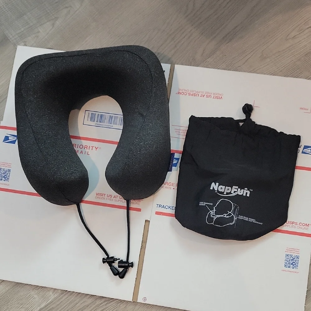 Napfun charcoal gray Travel Neck Pillow